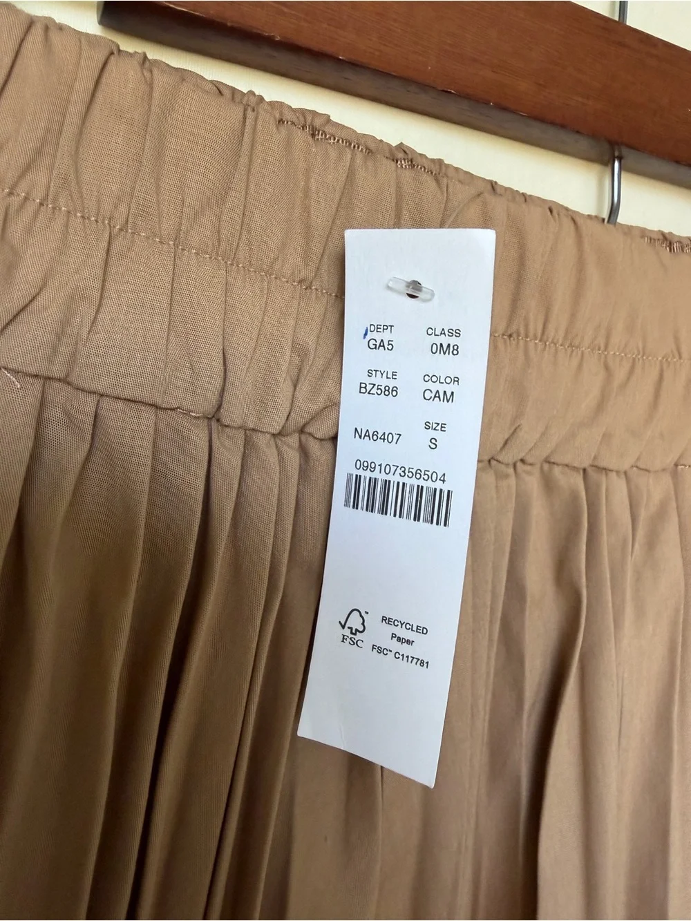 NWT J.Crew Gwenyth Pleated Midi Skirt Camel size S